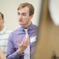 academic advisor interacting with a student